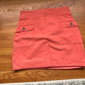 Anthropology front pocket utility mini skirt